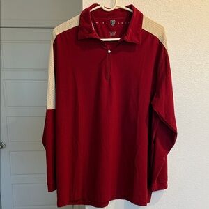 Nike Red and Beige Long Sleeve Shirt